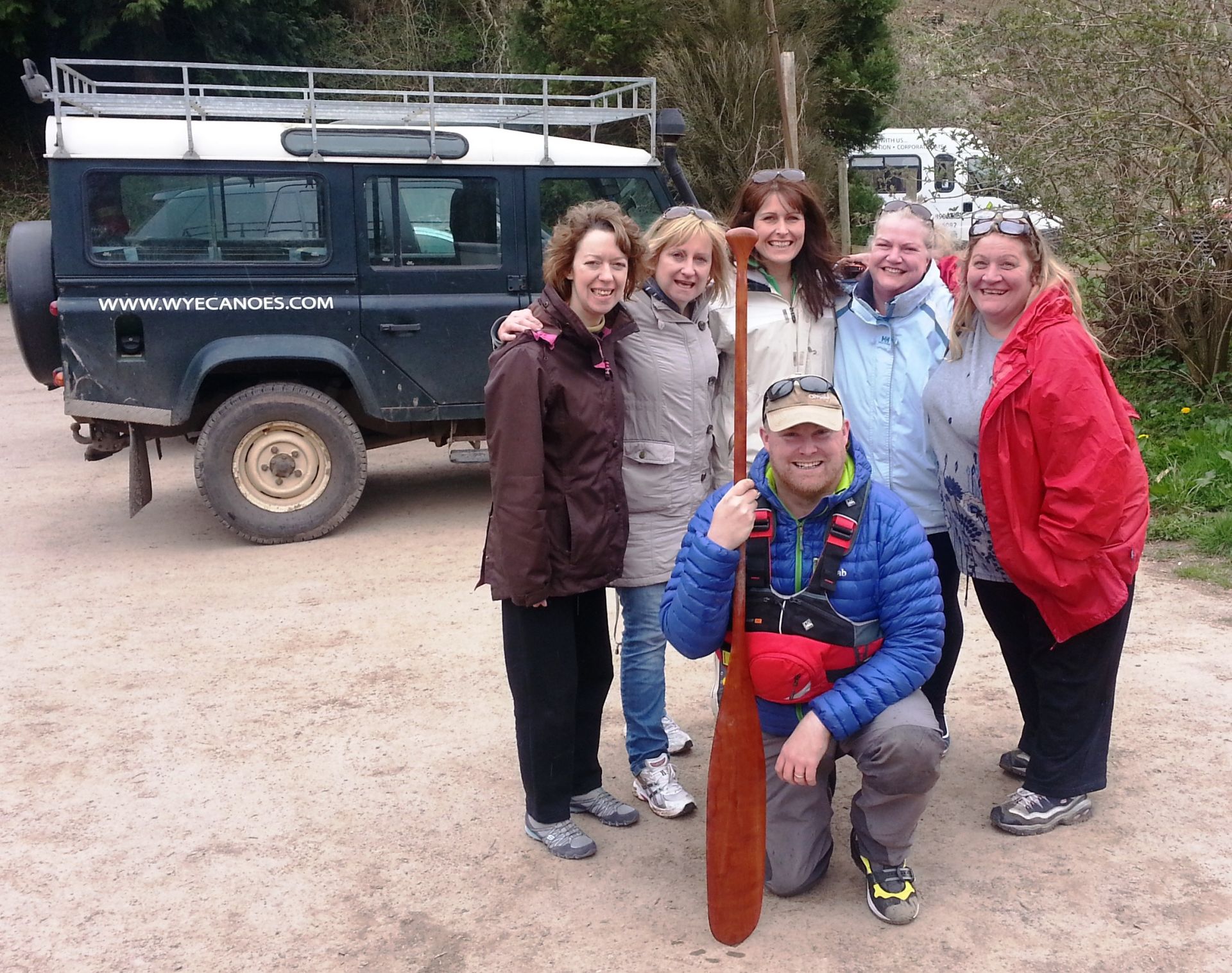Canoe group with guide 4