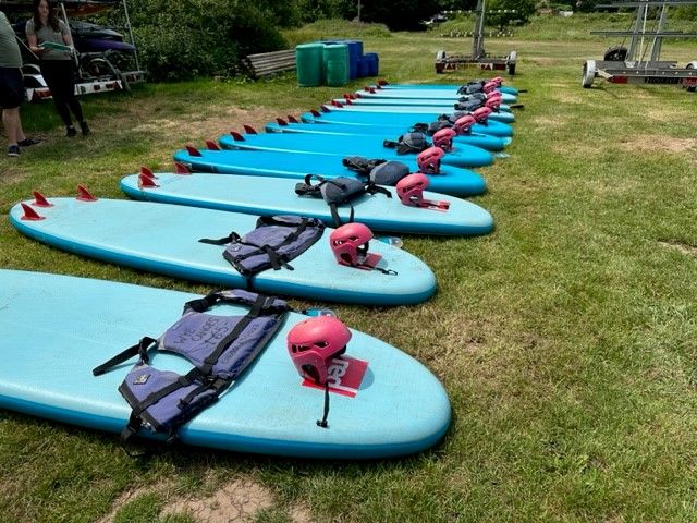 Paddleboards ready to go