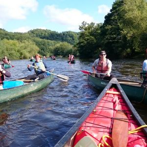 Canoes on the river Wye